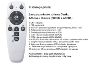 Latarnia solarna parkowa LED 18W 3000+6000K 2800lm  ze słupem i fundamentem