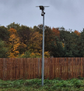  Elektriko Latarnia solarna uliczna z kamerą CCTV Wifi 4G ze słupem i fundamentem