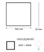 Panel Led wbudowywany V95 XT 40W