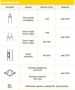 Słup stalowy KO 7-8m