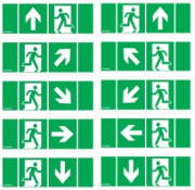  Glamox Piktogramy do opraw awaryjnych V2  112x312mm