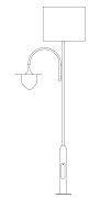 Solarna lampa parkowa LED Szyszka V1
