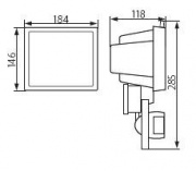 Naświetlacz halogenowy z czujnikiem ruchu JEN CE-82PX