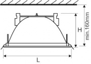 Oprawa downlight LUGSTAR MH p/t