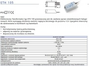 Transformator elektroniczny do opraw halogenowych ETH 105
