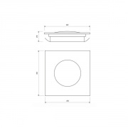 Oprawa LED SINGLE SQUARE 19 LED PATYNA