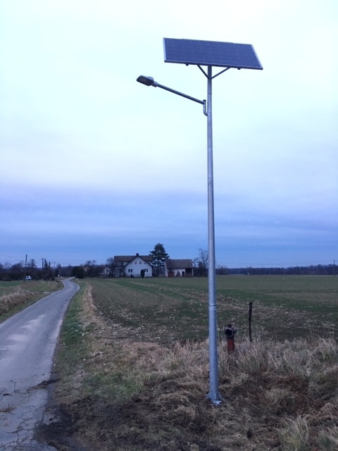 Lampy solarne uliczne w gm. Goleszów