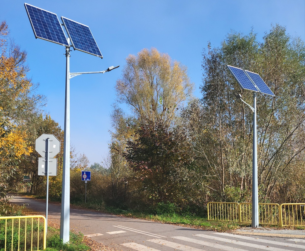 Oświetlenie solarne przejścia dla pieszych Księżpol