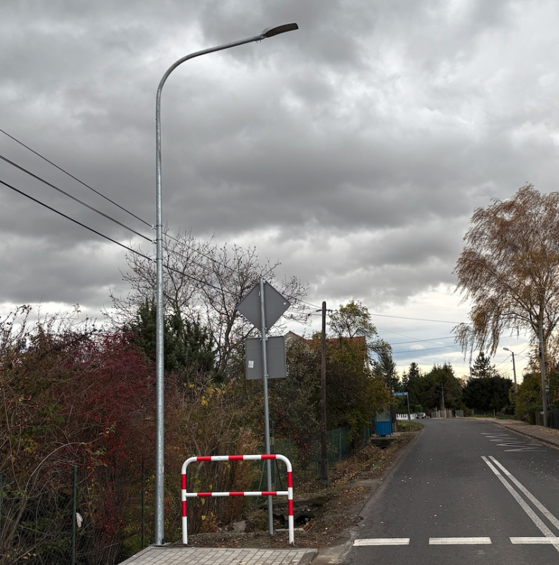 Latarnie uliczne LED w miejscowości Jaźwina woj. dolnośląskie