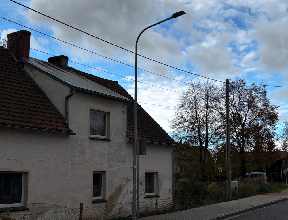 Latarnie uliczne LED w miejscowości Jaźwina woj. dolnośląskie