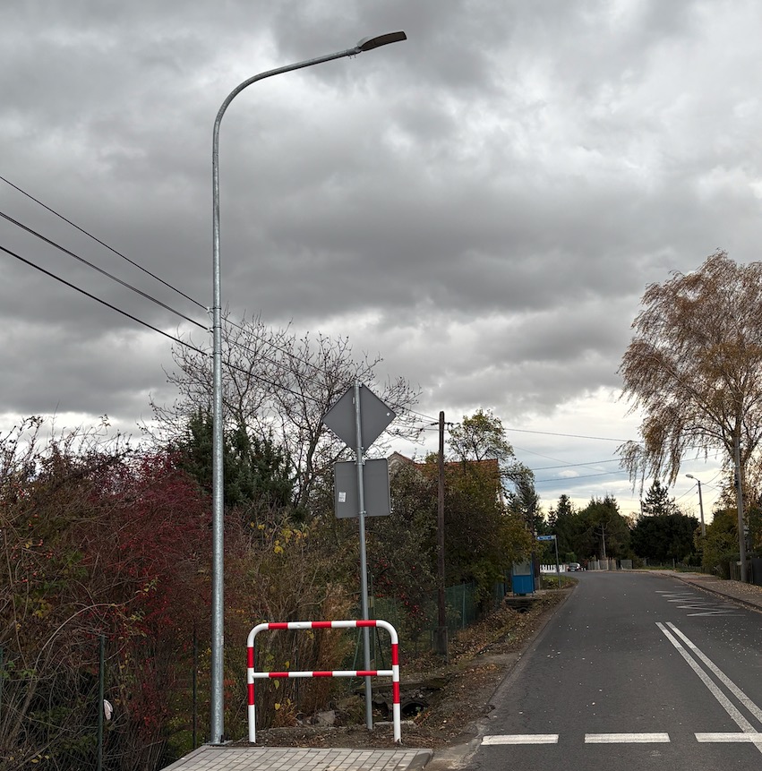 Latarnie uliczne LED w miejscowości Jaźwina woj. dolnośląskie