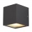 SITRA CUBE wall lamp, cube formed, anthracite, GX53, max. 9W
