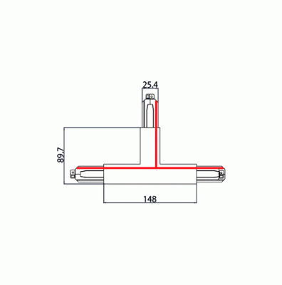 Łącznik T systemu 3-fazowego Eurostandard Plus wew.