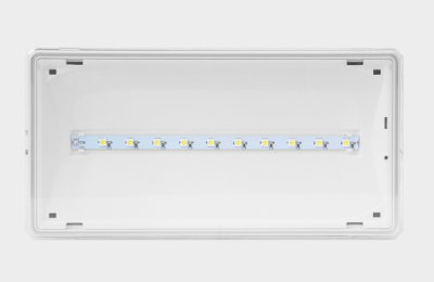 Lampa awaryjna LED IP65 3W 1h dwuzadaniowa AT biała