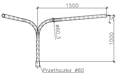 Wysięgnik W2G10A15/5/150 2-ramienny