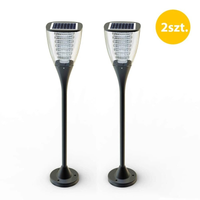 Lampa solarna ogrodowa LED SLC-10N zestaw 2 szt.