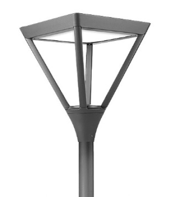 Latarnia parkowa Park Plus LED 10, 60W słup aluminiowy 4m czarny + fundament