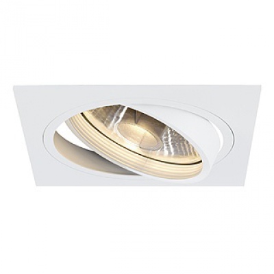 NEW TRIA I ES111 Downlight, kwadratowa, biała matowa