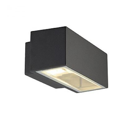 Box R7s wall lamp, square, anthracite, R7s, max. 80W