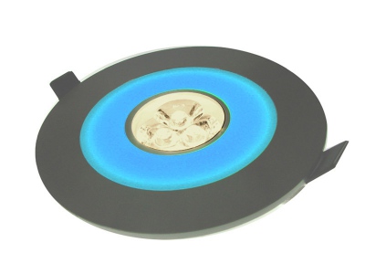 Downlight Aries Blue 3*1w Biały Dzienny,srebrny -