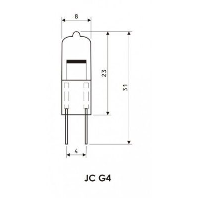 Żarówka halogenowa JC G4 10W