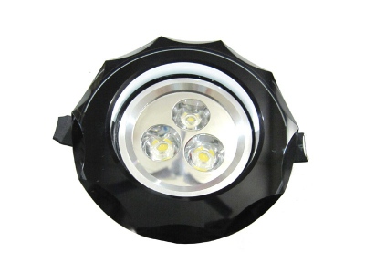 Downlight Led Power Finger Black 3*1w Biały Ciepły