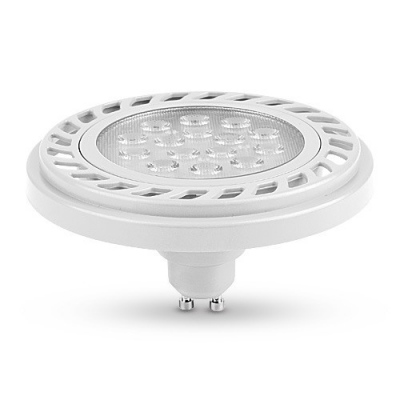 Żarówka AR111 SOFT GU10, 9W, neutralna biała,  biały, klosz ryflowany, 30°