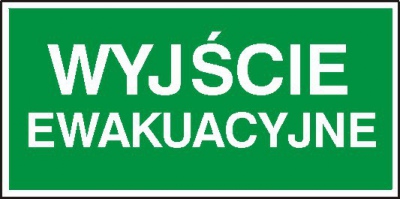 150x300 Piktogram Folia 21 Wyjście Ewakuacyjne Logo Awex (iso7010)