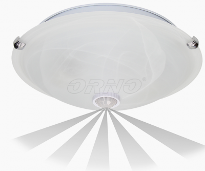 Plafoniera Plafon Tivano Z Czujnikiem Ruchu 360st, 2x40w, E27, Ip20, Szkło Matowe bez wzoru