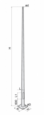 Słup oświetleniowy OSSH-120/4