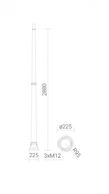 Słup SP-2 - 17220 typ zakończenia B