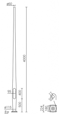 Słupy aluminiowe SAL DP-44