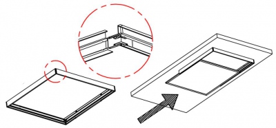 EUROPANEL / RIM COMPACT LED NASTROPOWA RAMKA ADAPTACYJNA BASIC BIAŁA / 600X600