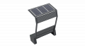 Ławka solarna Klasyczna z oparciem LED + USB + urządzenia do ładowania rowerów elektrycznych