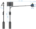 Hybrydowy znak aktywny D6 panele 2x380W  / turbina 300W