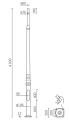 Słup aluminiowy SAL DP-407G anodowany czarny