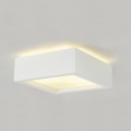 Lampa sufitowa, GL 104 E27, kwadratowa, biały gips, maks. 15 W