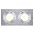 New Tria II Gu10 downlight, prostokątna, aluminium szczotkowane