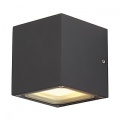 SITRA CUBE wall lamp, cube formed, anthracite, GX53, max. 9W