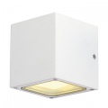 SITRA CUBE wall lamp, cube formed, white, GX53, max. 9W