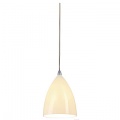 Tonga IV lampa wisząca z ceramiczną osłoną i rozetą sufitową, srebrna