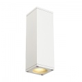 Theo up/down OUT wall lamp, square, white, max. 2x35W