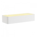 Wall lamp, WL 149 R7s, rectangular, matt white, R7s 78mm, max. 60W