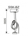 Baza + przewód zasilający+linka stalowa (5mb)