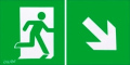 125x250 Piktogram 23 Chłopek W Drzwiach Ukośna Strzałka Góra/dół Logo Awex (iso7010)