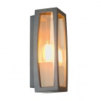 Meridian Box 2 Lampa Zewnętrzna Antracyt E27 25w Przezroczysty Plastik