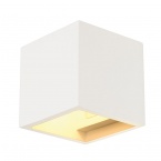 Plastra Cube ścienna, Kwadrat, Biała Plaster, G9, Max. 42w
