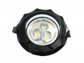 Downlight Led Power Finger Black 3*1w Biały Ciepły