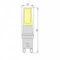 Żarówka LED G9 COB, 4W