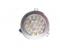 Oprawa downlight LED 18W 230V IP20 srebny okrągly 1260lm 3000K 230V  LP-11-016